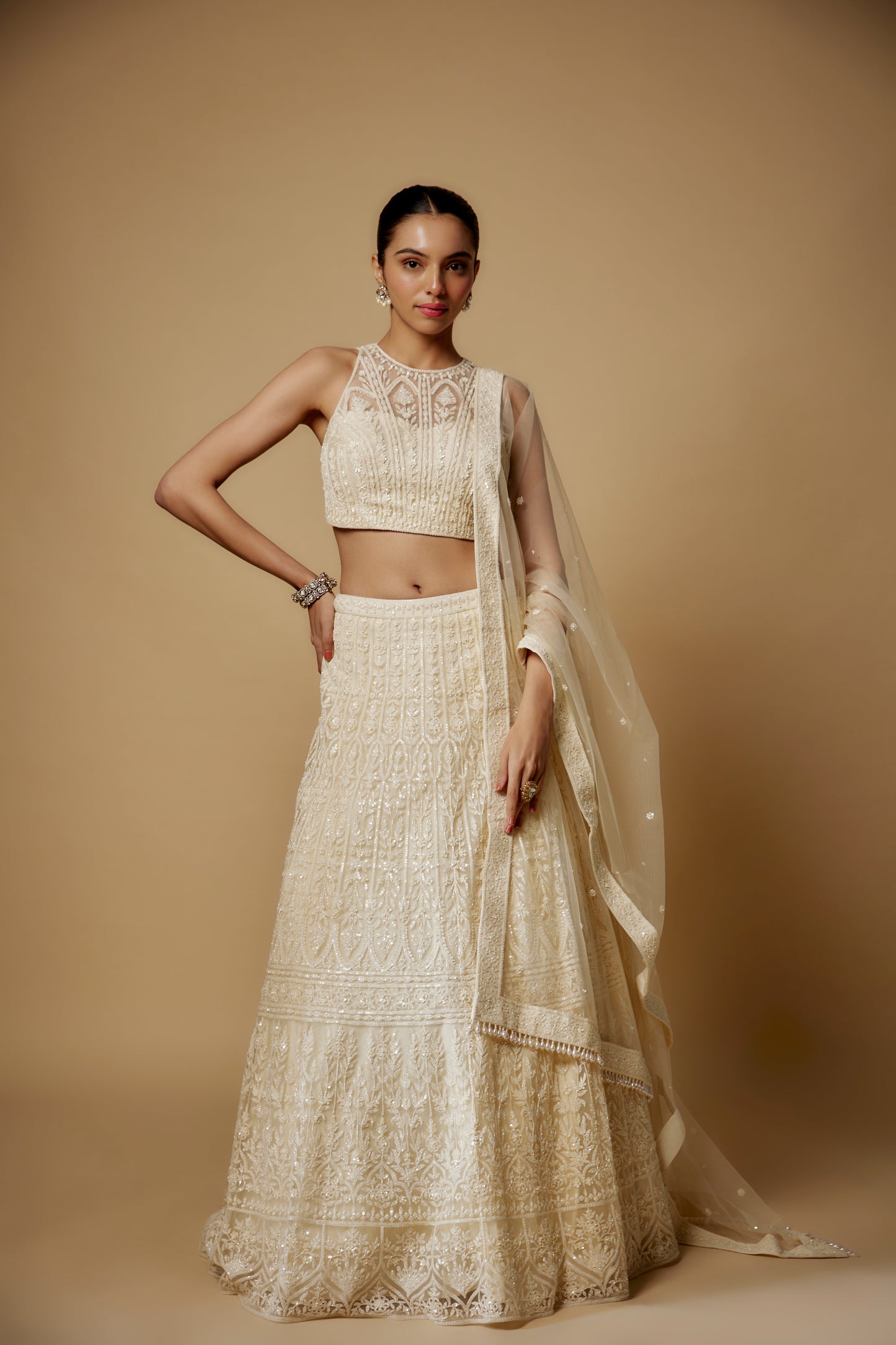 IVORY LEHENGA SET