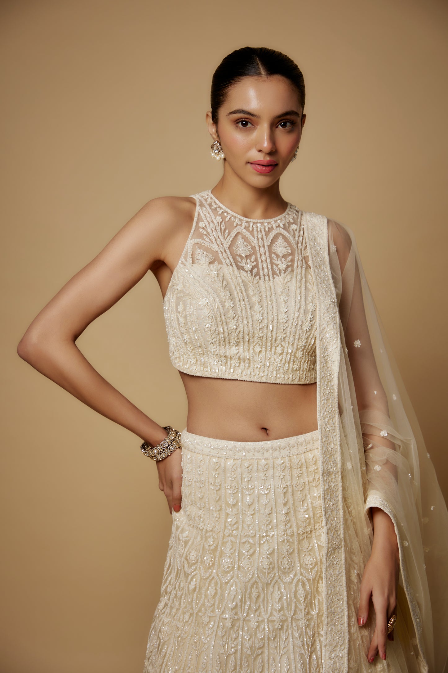 IVORY LEHENGA SET