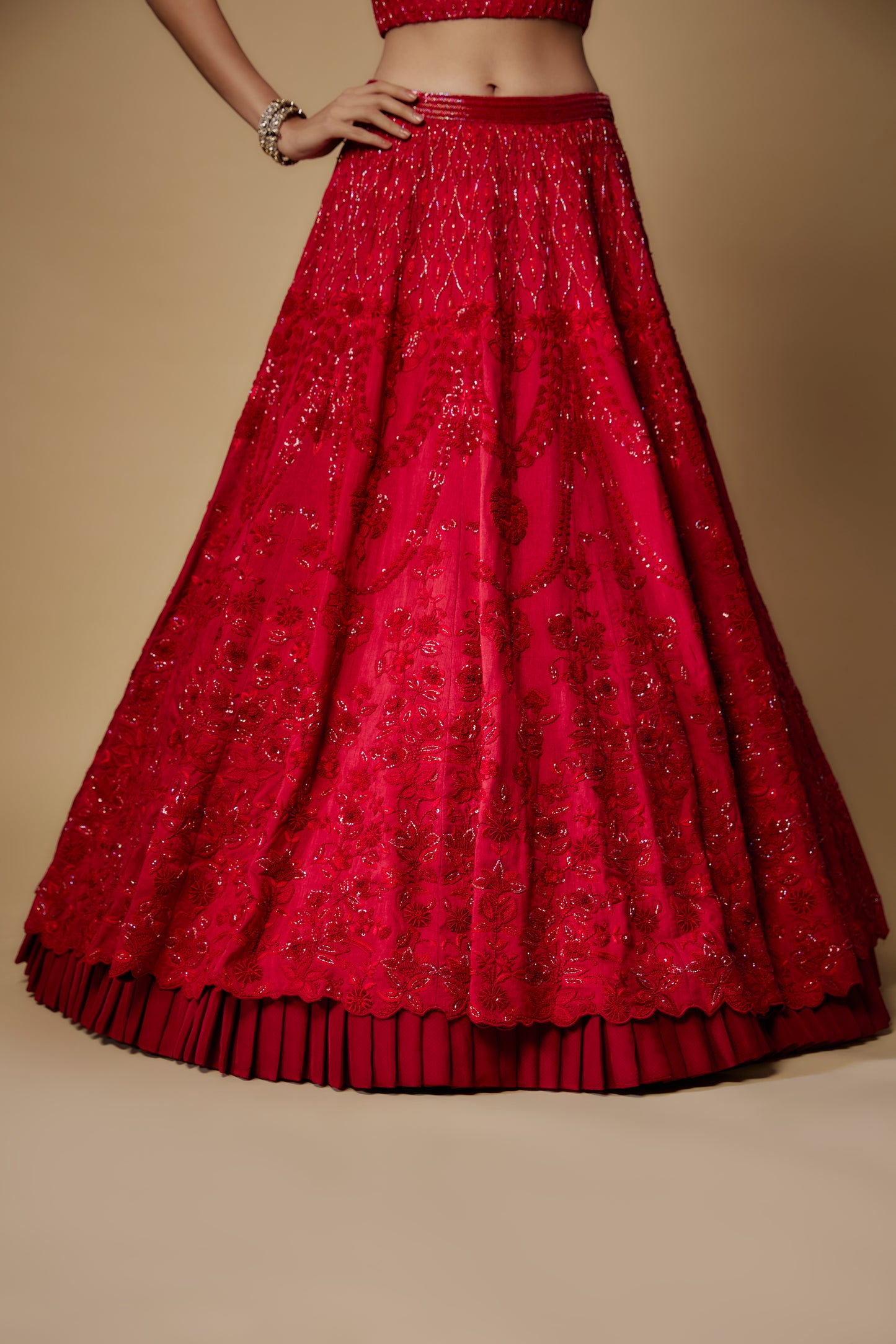 RED LEHENGA SET