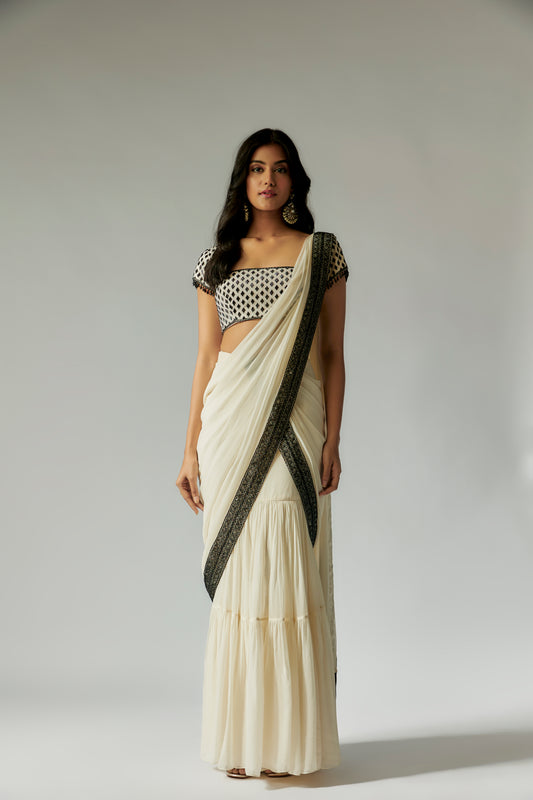 WHITE SAREE