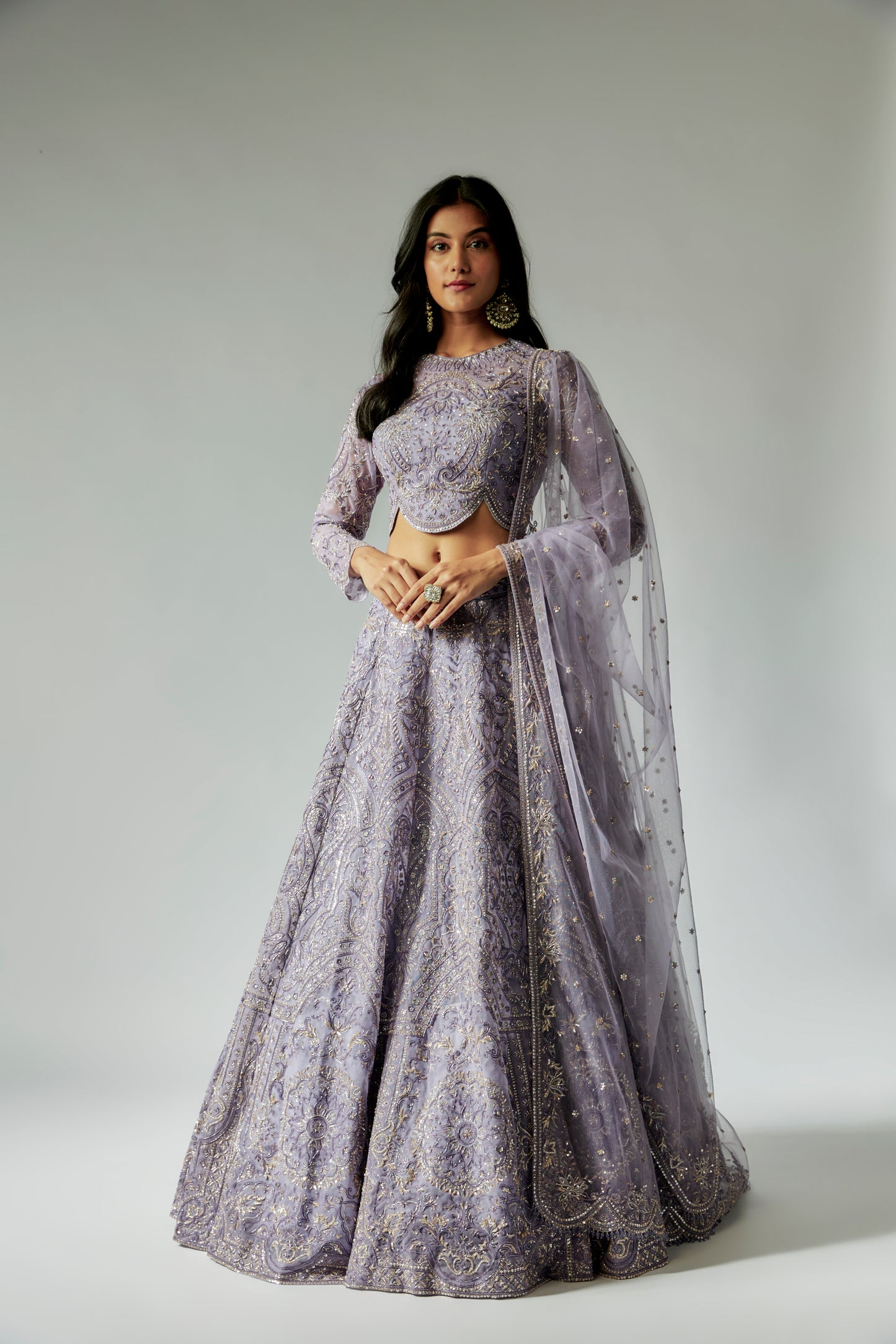 PURPLE LEHENGA SET