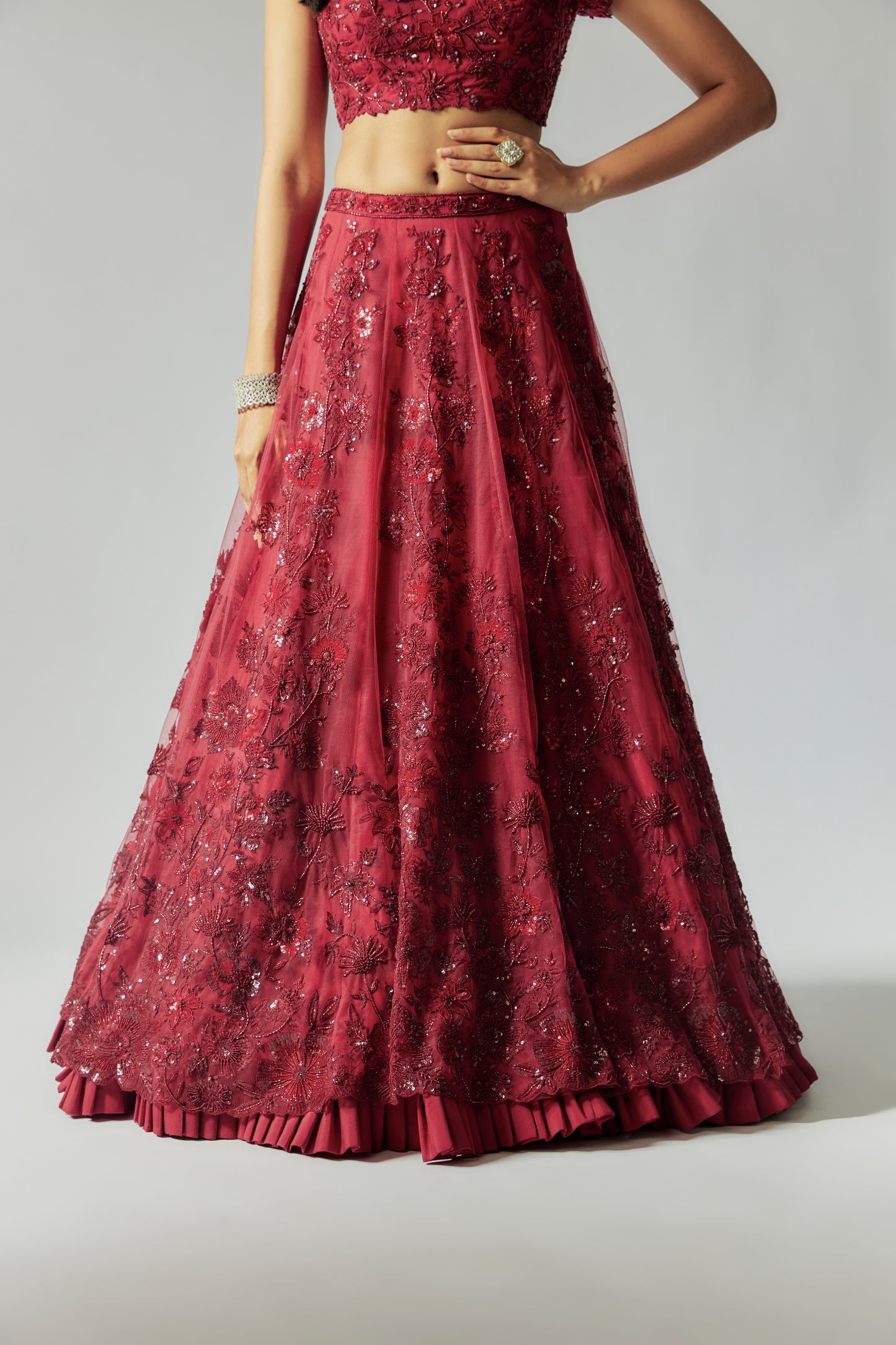 RED LEHENGA SET