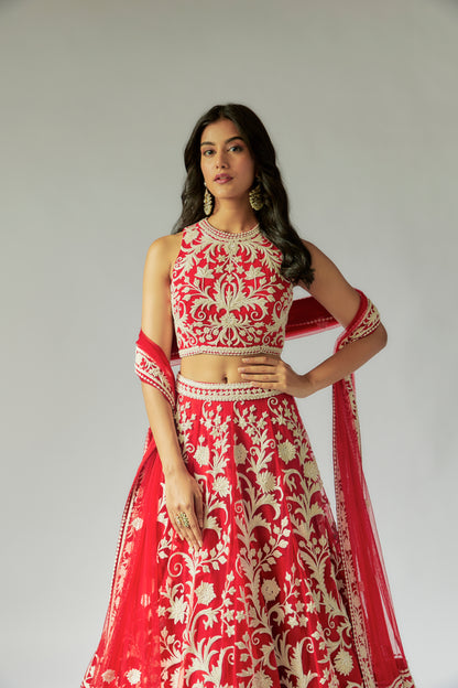 RED LEHENGA SET