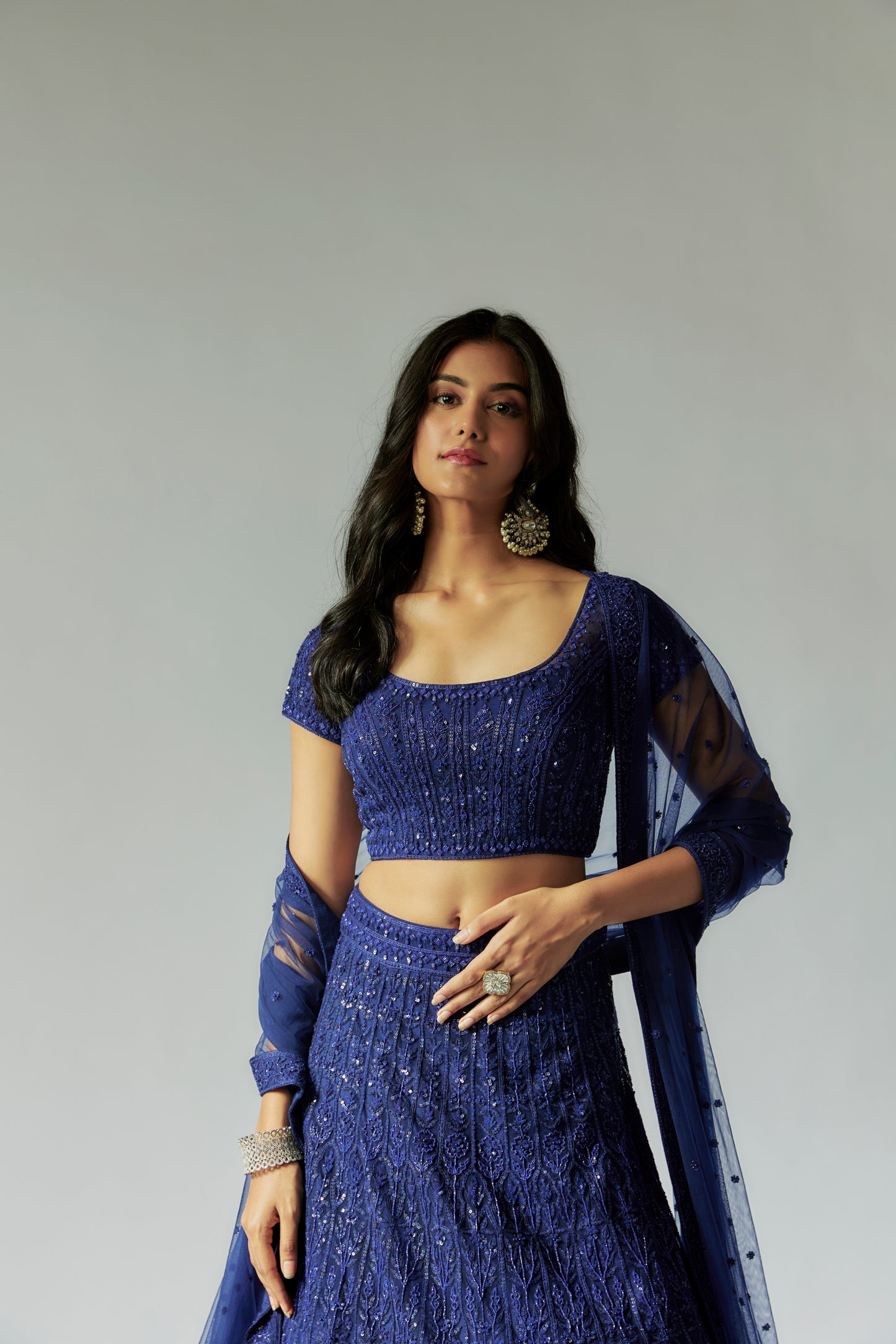 BLUE LEHENGA SET