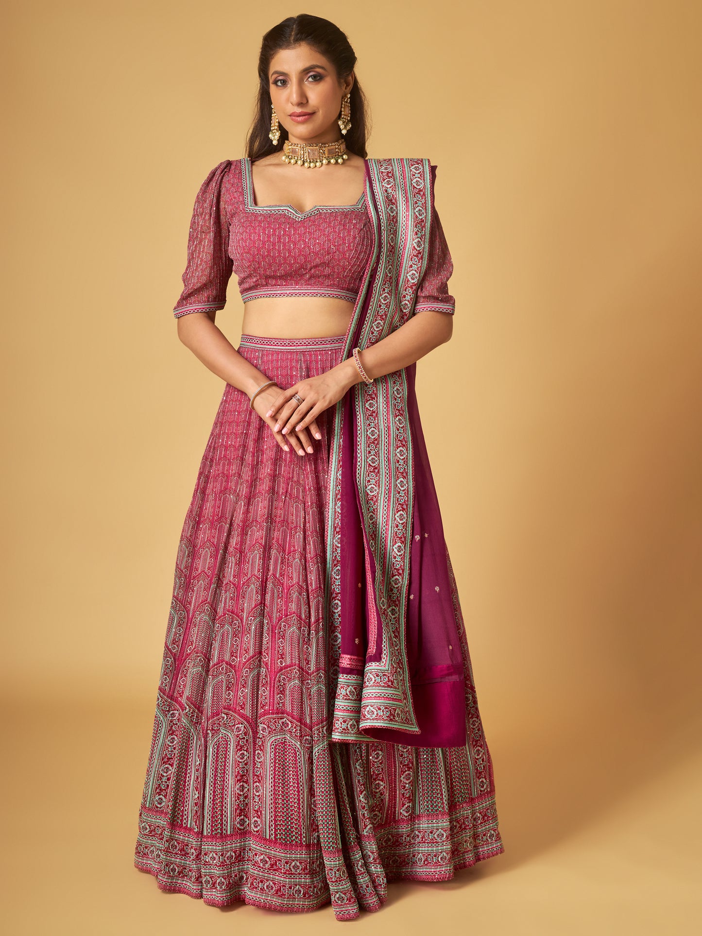 PINK LEHENGA SET