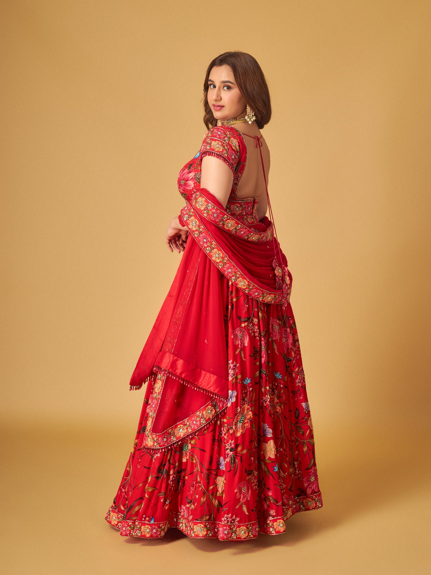 RED LEHENGA SET