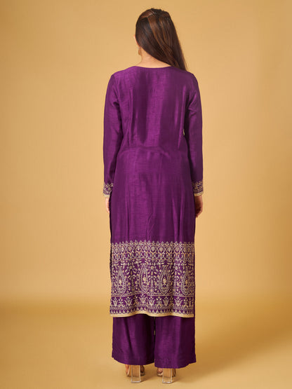 PURPLE KURTA SET