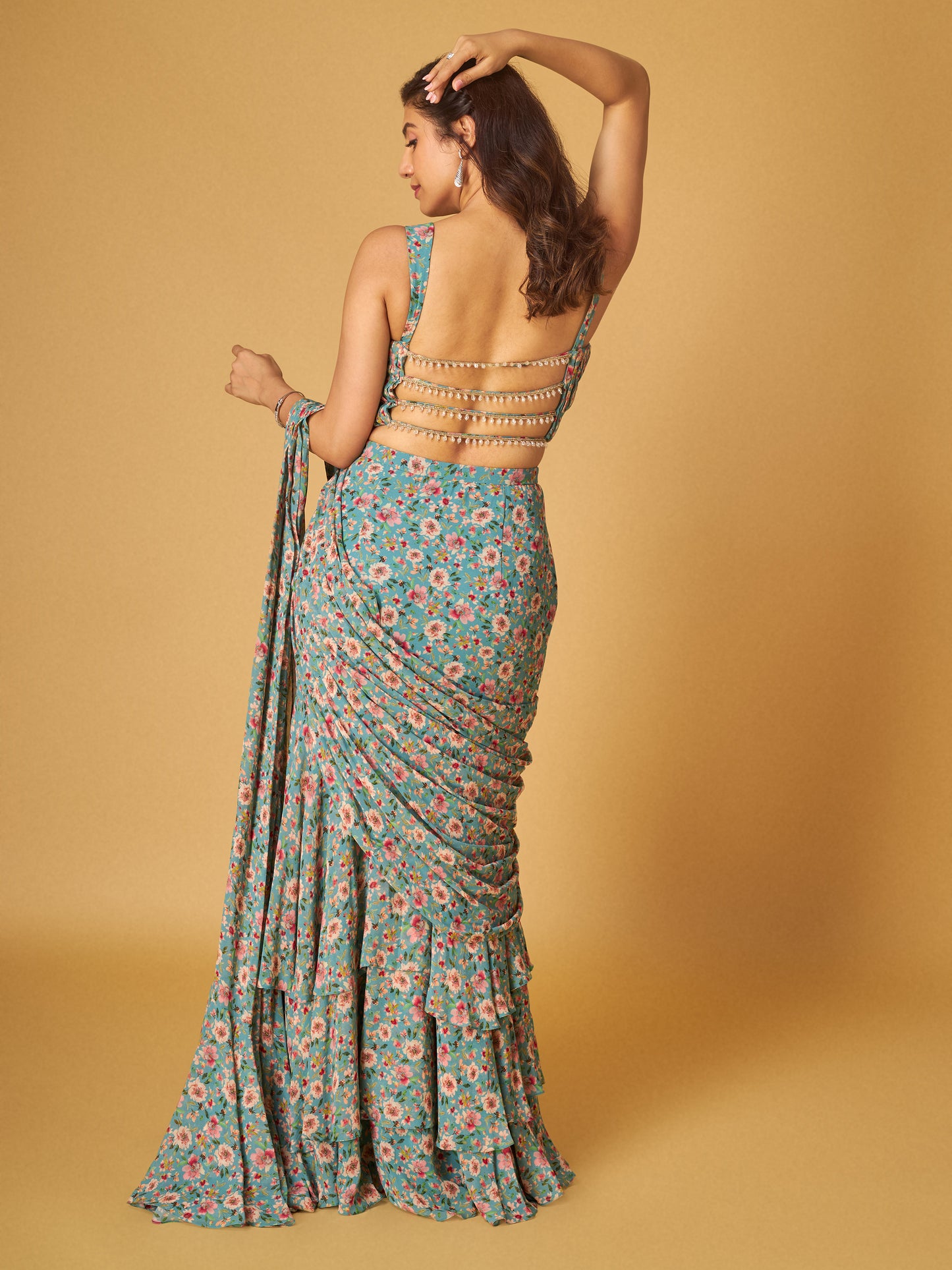 TEAL SAREE