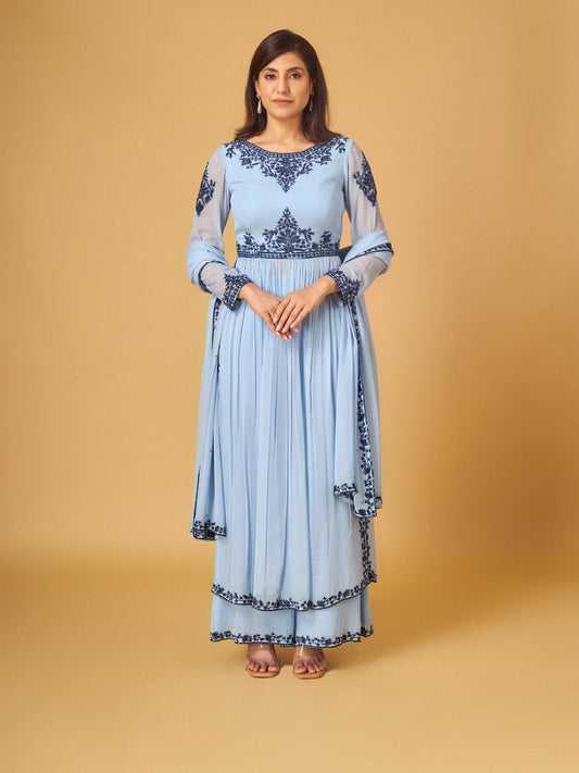 POWDER BLUE KURTA SET