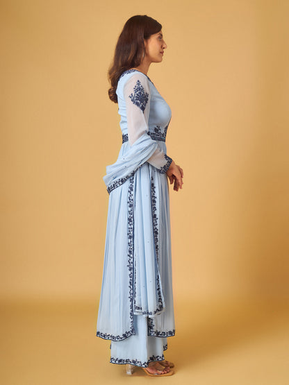 POWDER BLUE KURTA SET