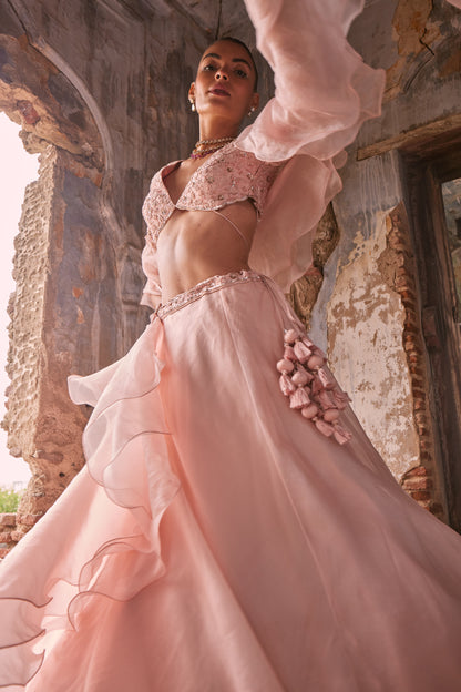 ORGANZA LEHENGA