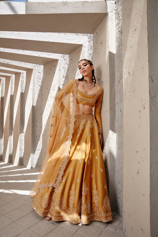 TUSCAN MUSTARD LEHENGA SET