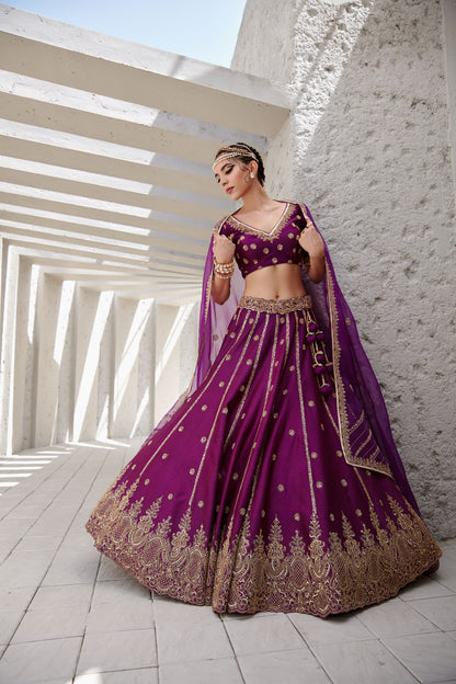 MIDNIGHT PURPLE LEHENGA SET