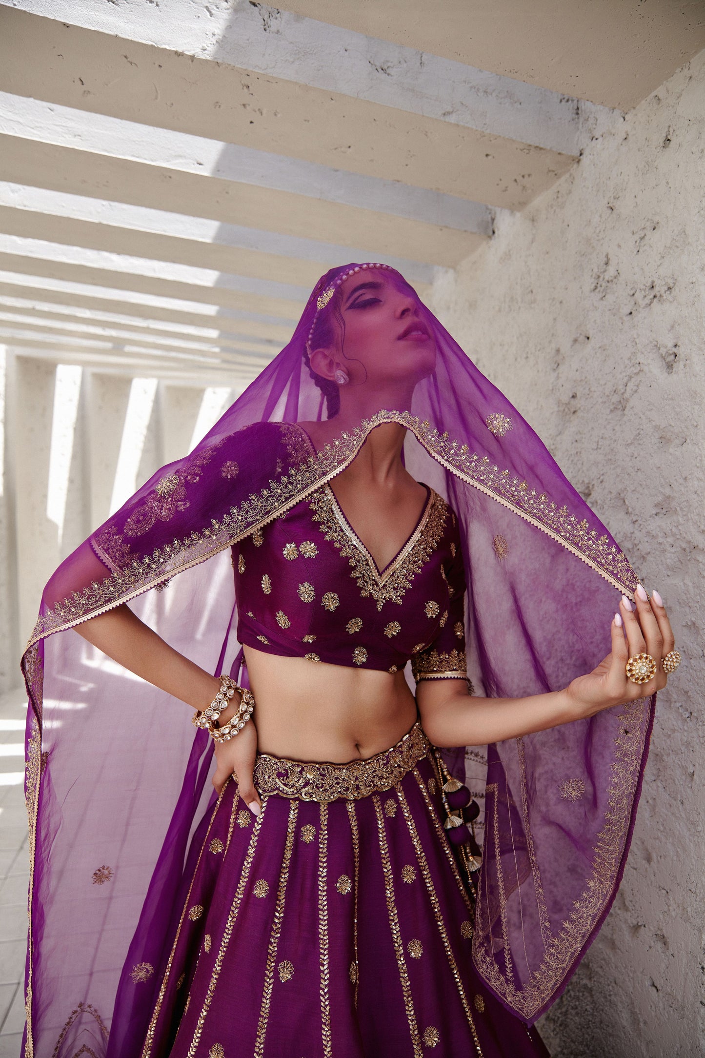 MIDNIGHT PURPLE LEHENGA SET