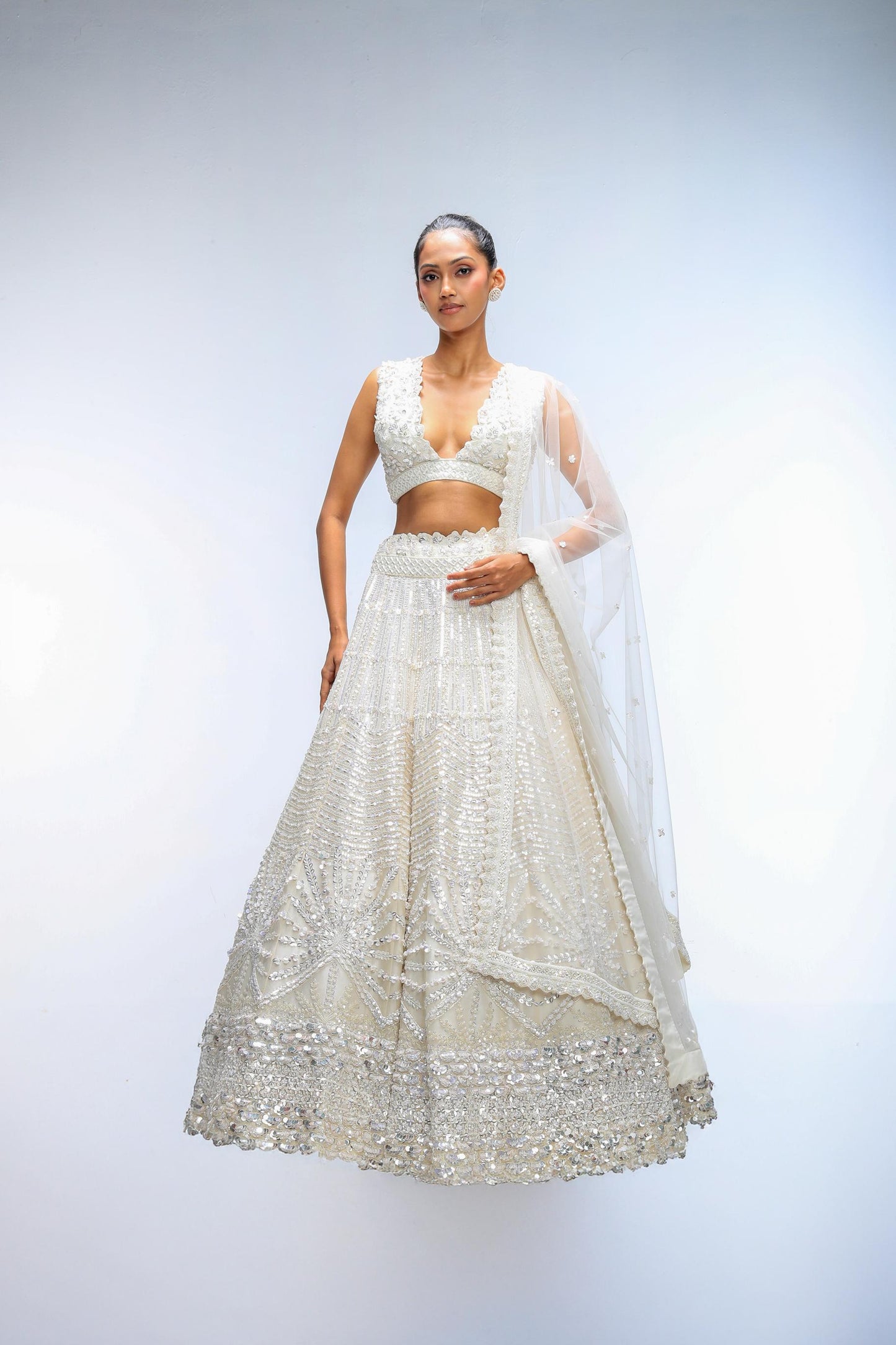 IVORY ILLUME LUMINANCE LEHENGA