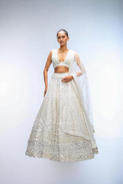 IVORY ILLUME LUMINANCE LEHENGA