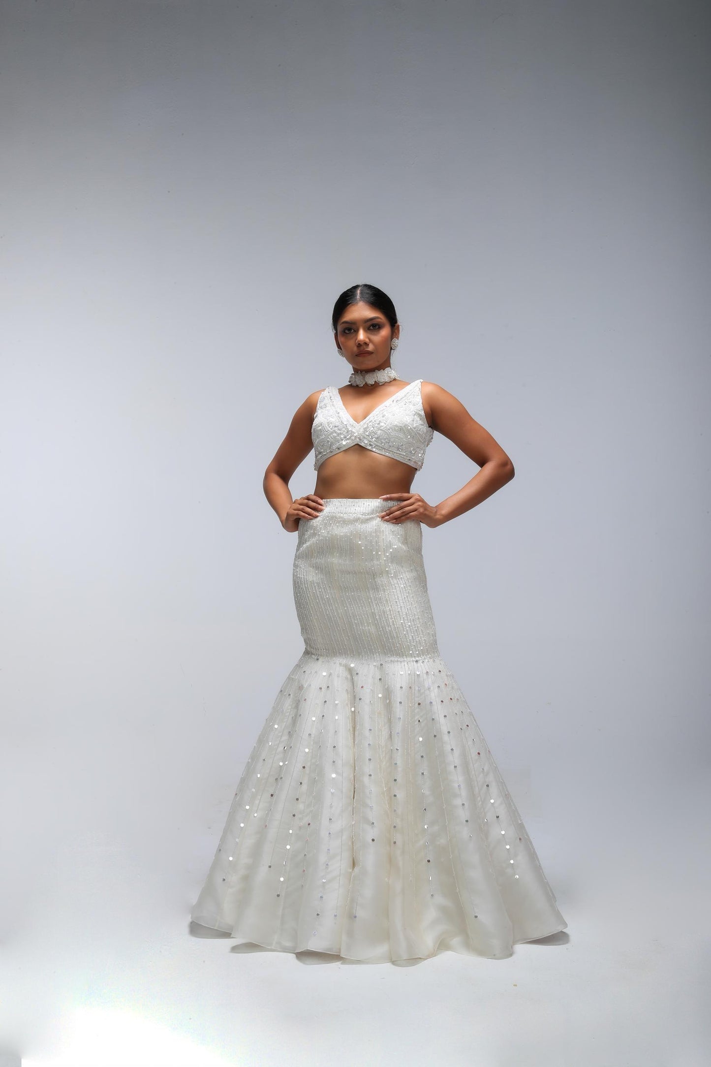 IVORY ILLUME TIDECURVE LEHENGA