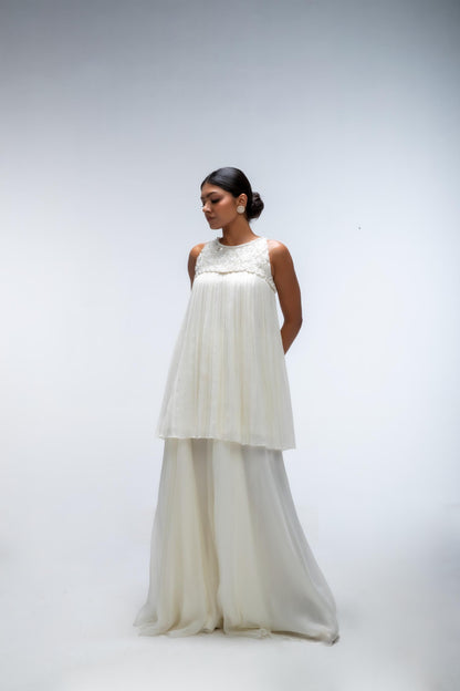 IVORY ILLUME GLOW SHARARA SET