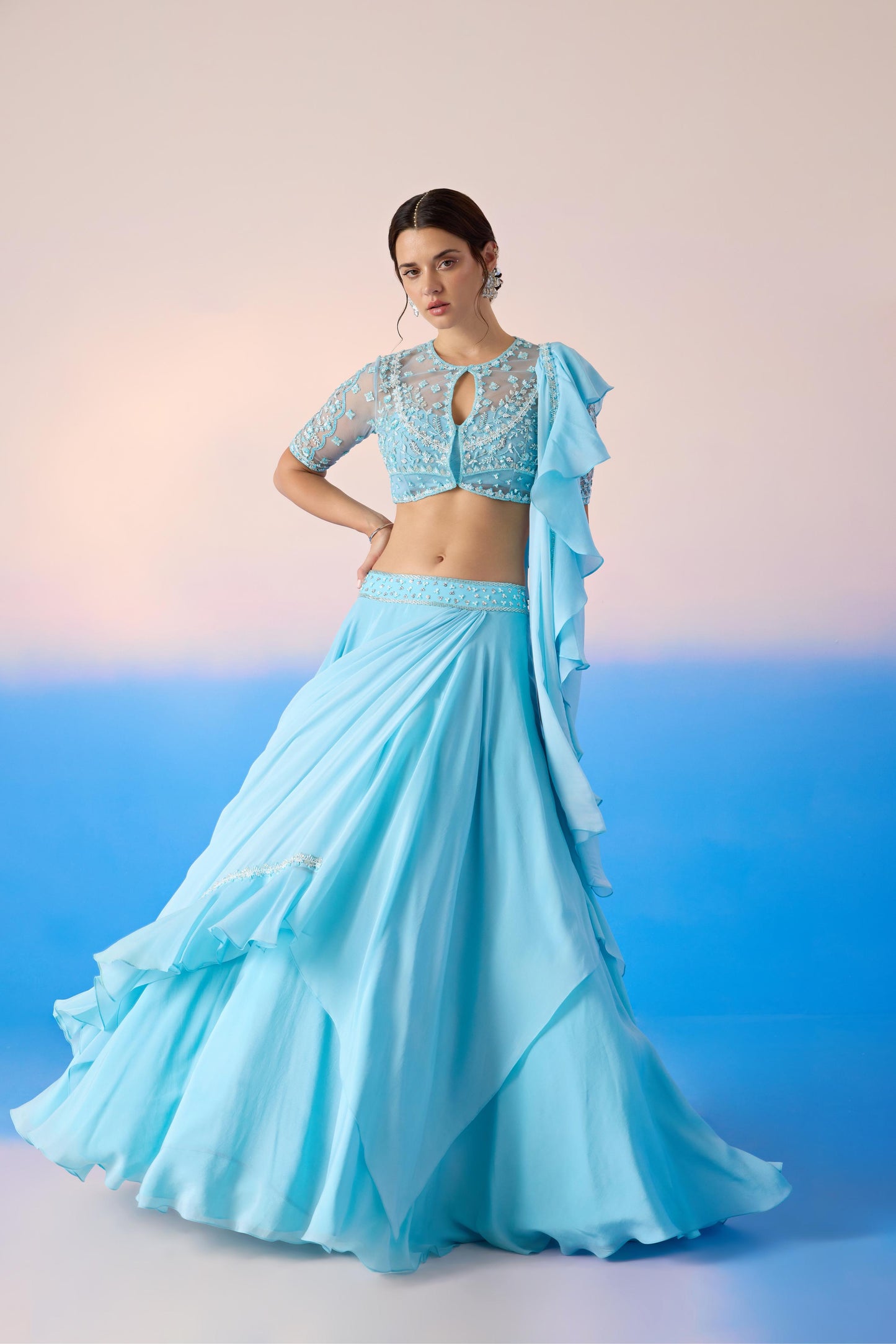 SKY BLUE LEHENGA SET