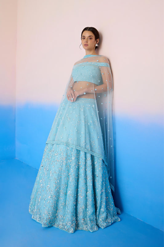 SKY BLUE LEHENGA SET