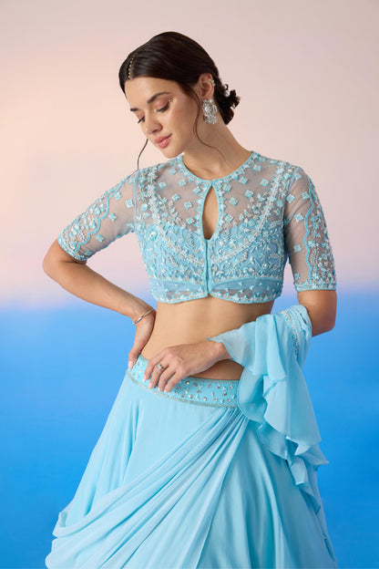 SKY BLUE LEHENGA SET