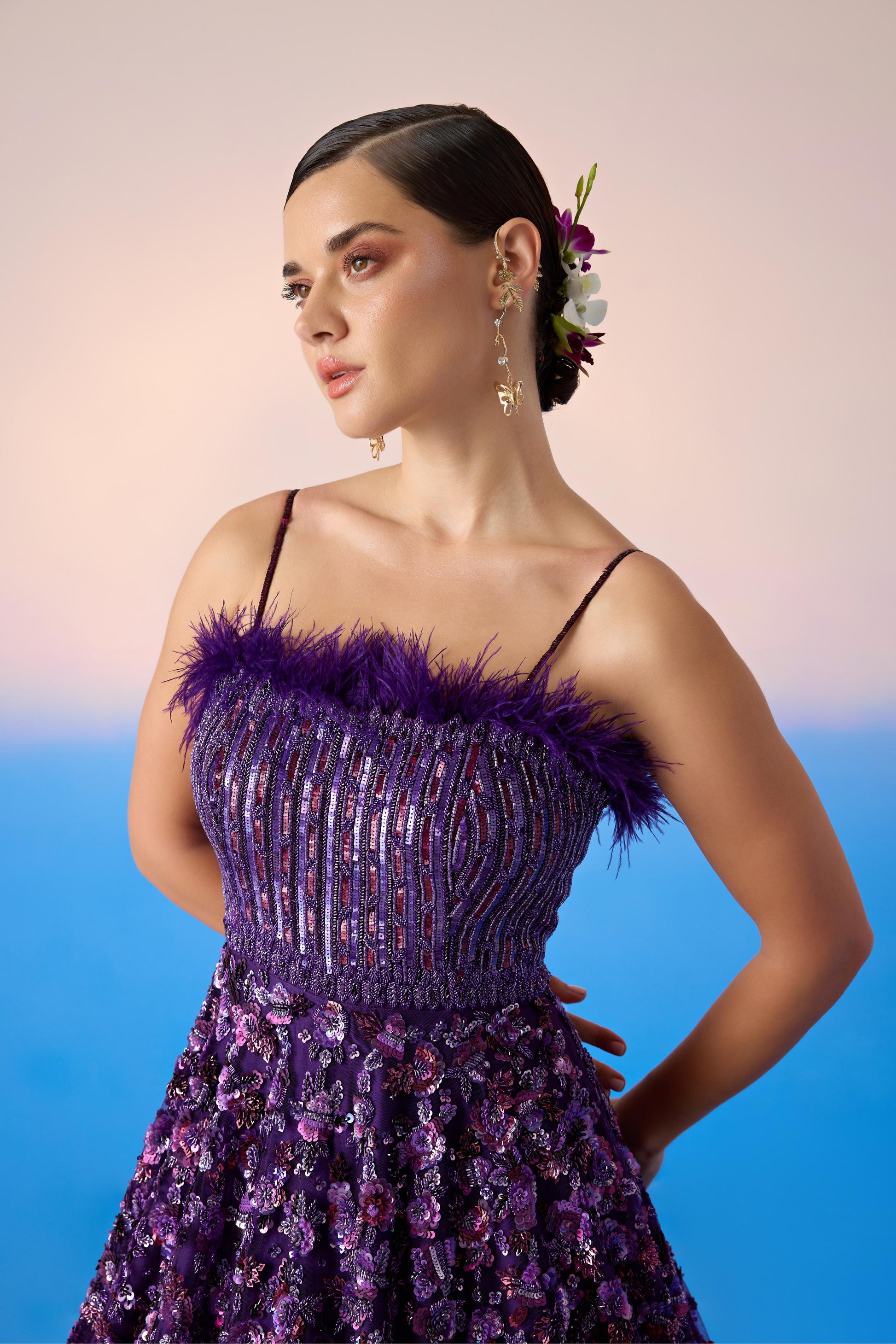 MIDNIGHT PURPLE GOWN – White Maison de Couture MIDNIGHT PURPLE GOWN – White Maison de Couture