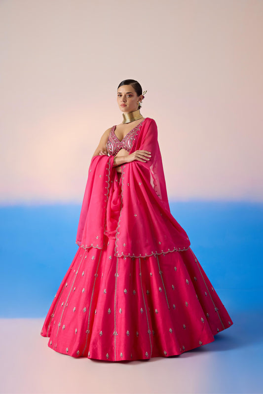 HOT PINK LEHENGA SET