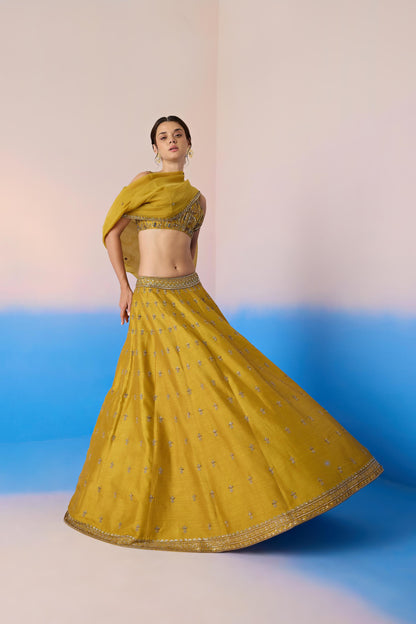 MUSTARD LEHENGA SET