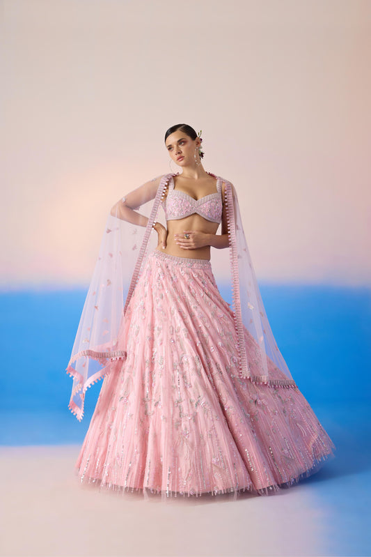 CARNATION PINK LEHENGA SET