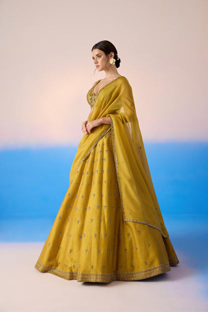 MUSTARD LEHENGA SET