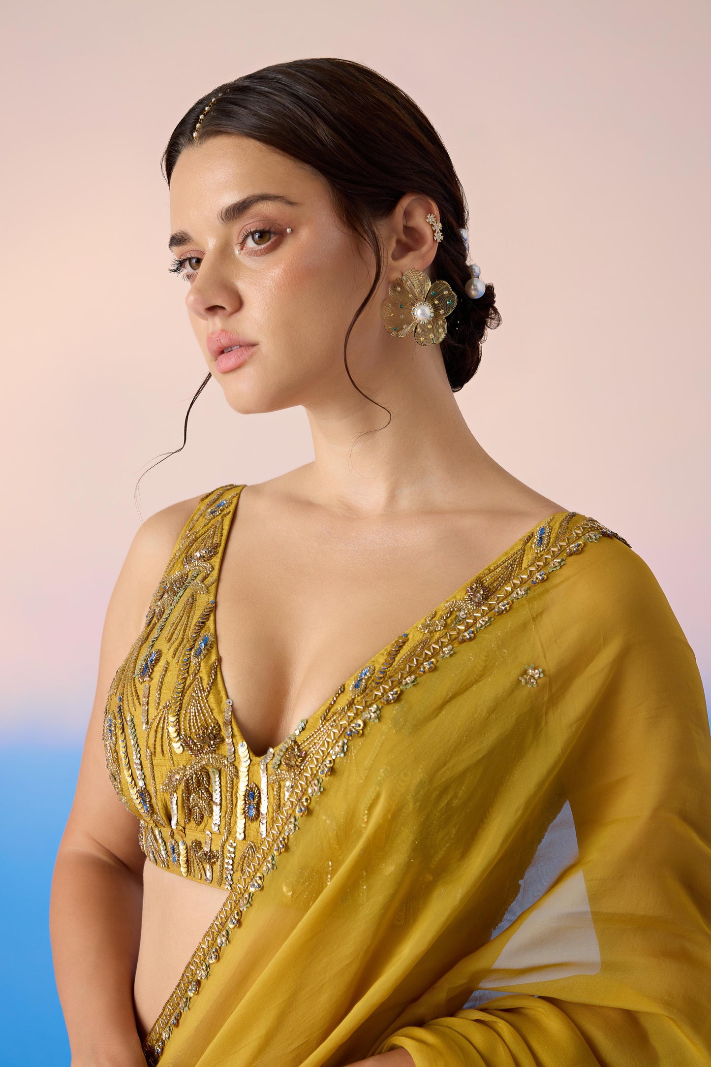 MUSTARD LEHENGA SET