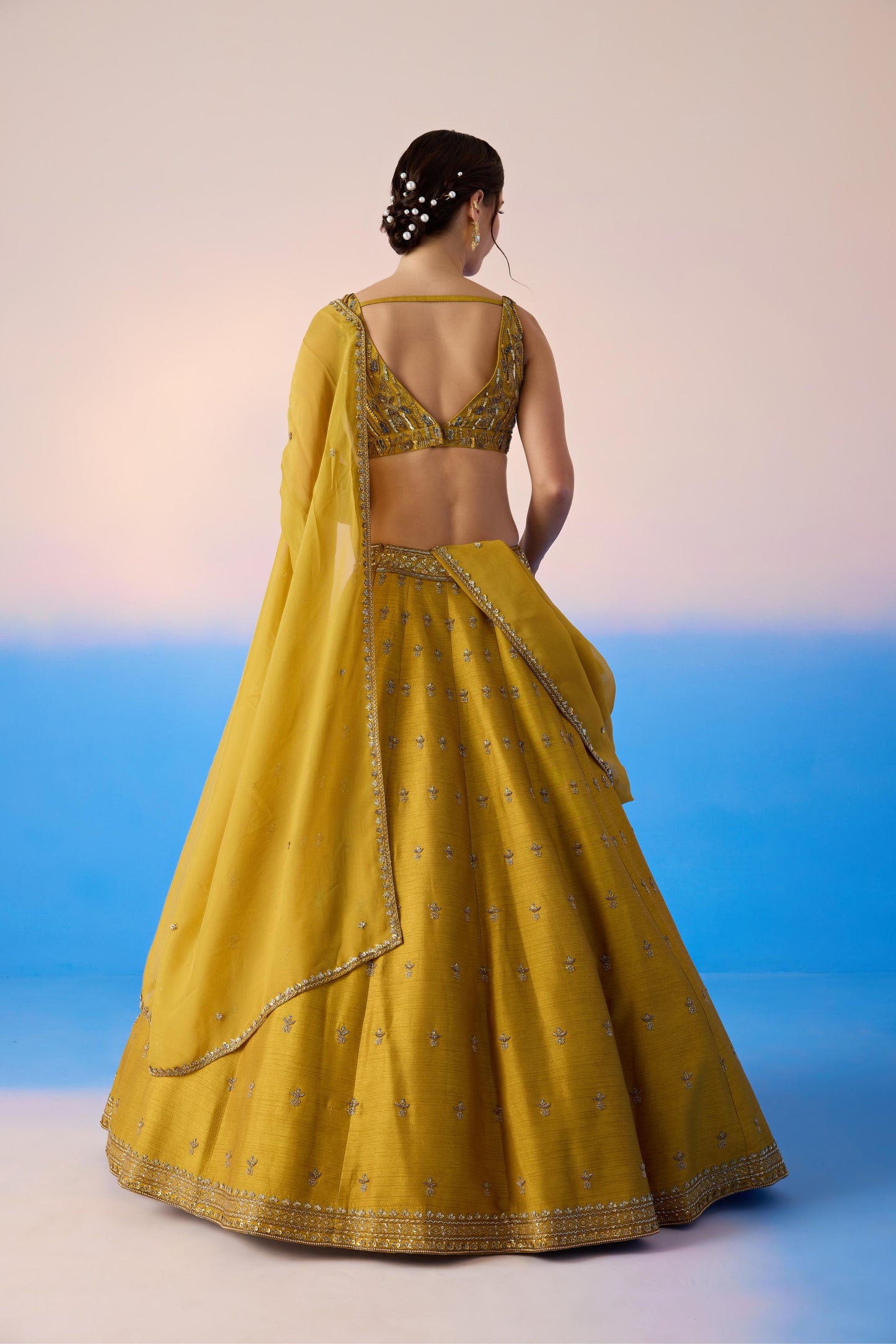 MUSTARD LEHENGA SET