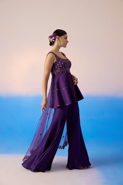 ROYAL PURPLE SHARARA SET