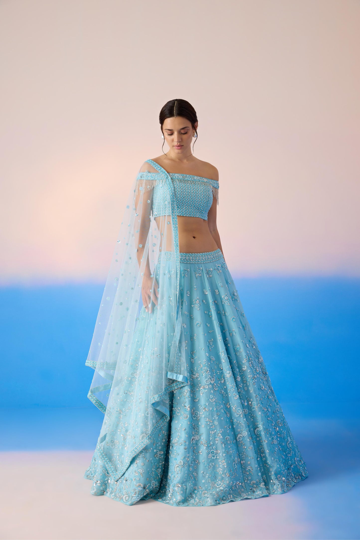 SKY BLUE LEHENGA SET