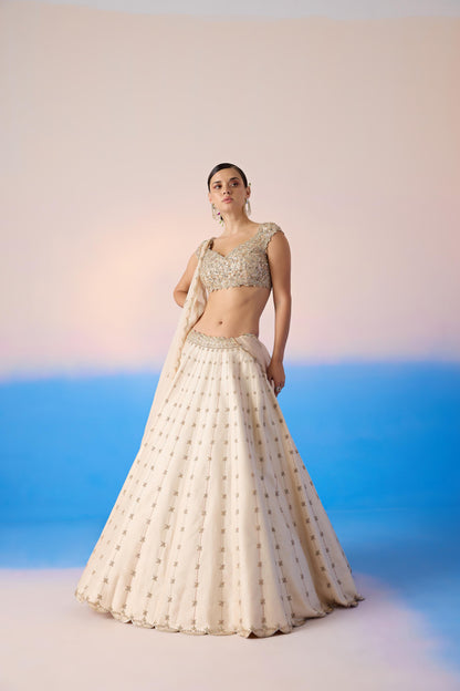 BEIGE LEHENGA SET