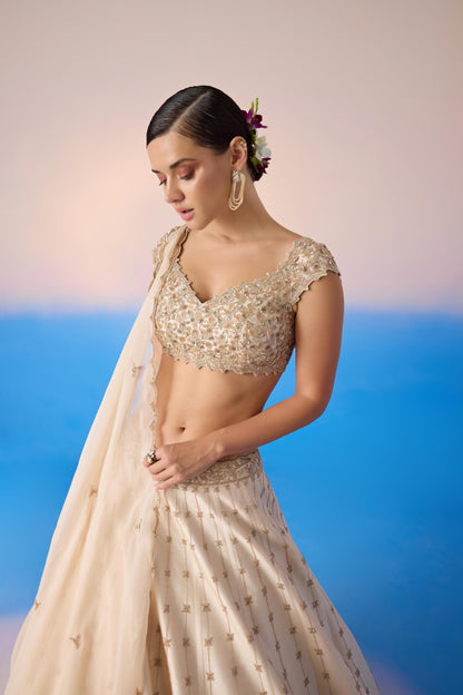 BEIGE LEHENGA SET