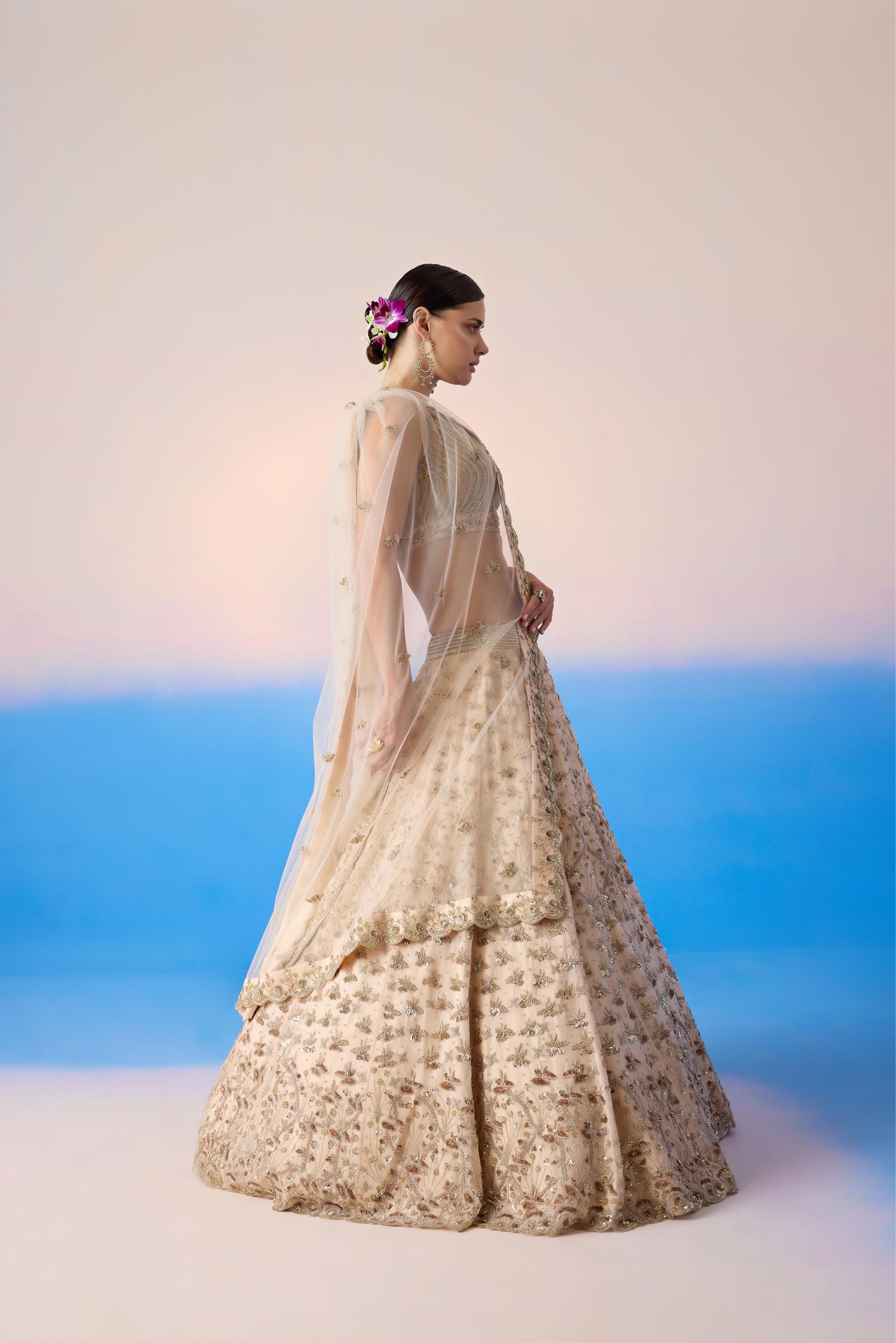 BEIGE LEHENGA SET