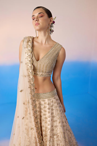 BEIGE LEHENGA SET