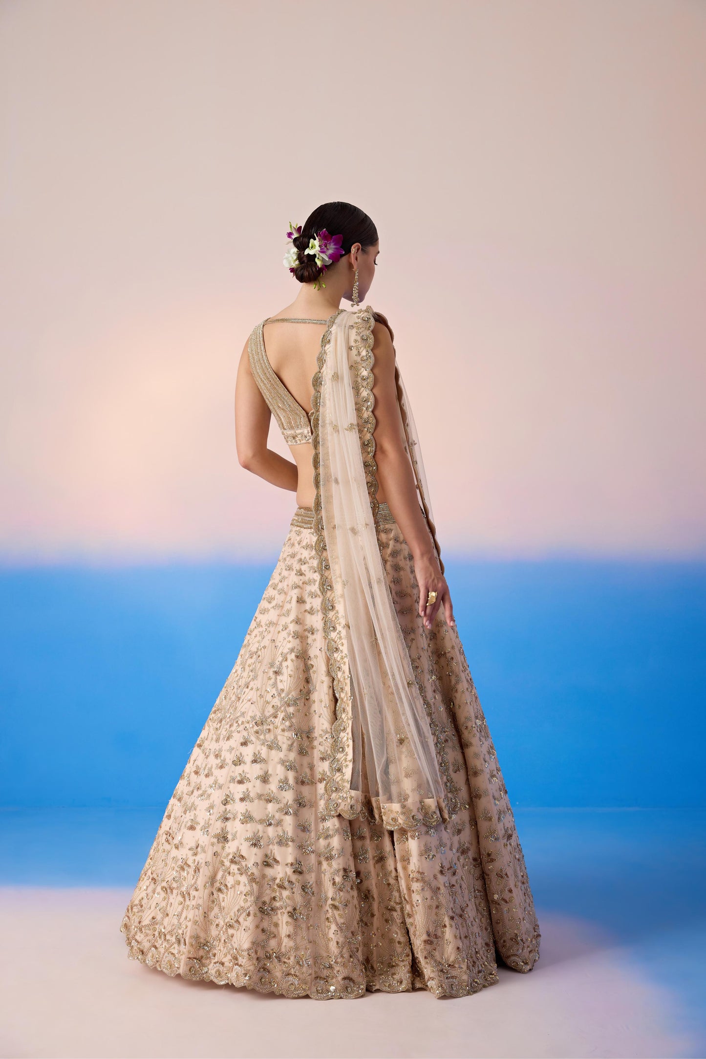 BEIGE LEHENGA SET