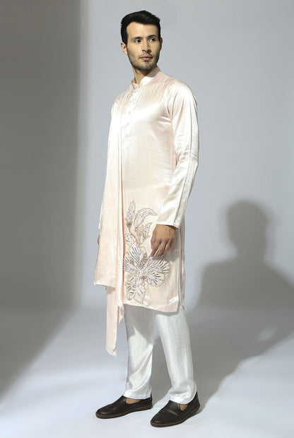 BABY PINK EMBROIDERED KURTA SET