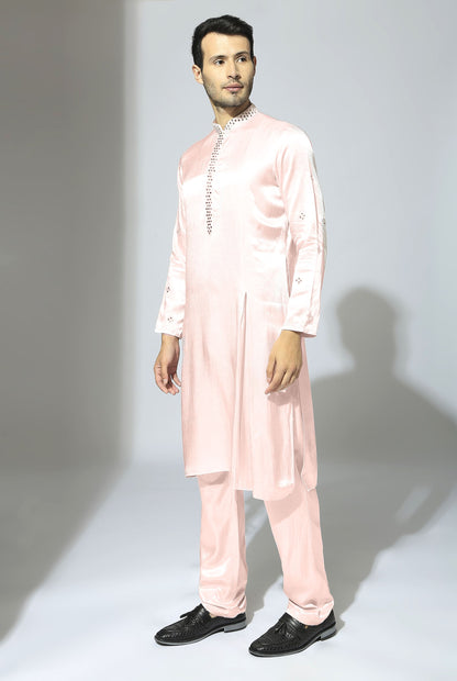 BABY PINK EMBROIDERED KURTA SET