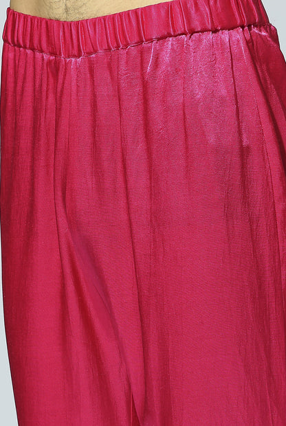 HOT PINK EMBROIDERED KURTA SET