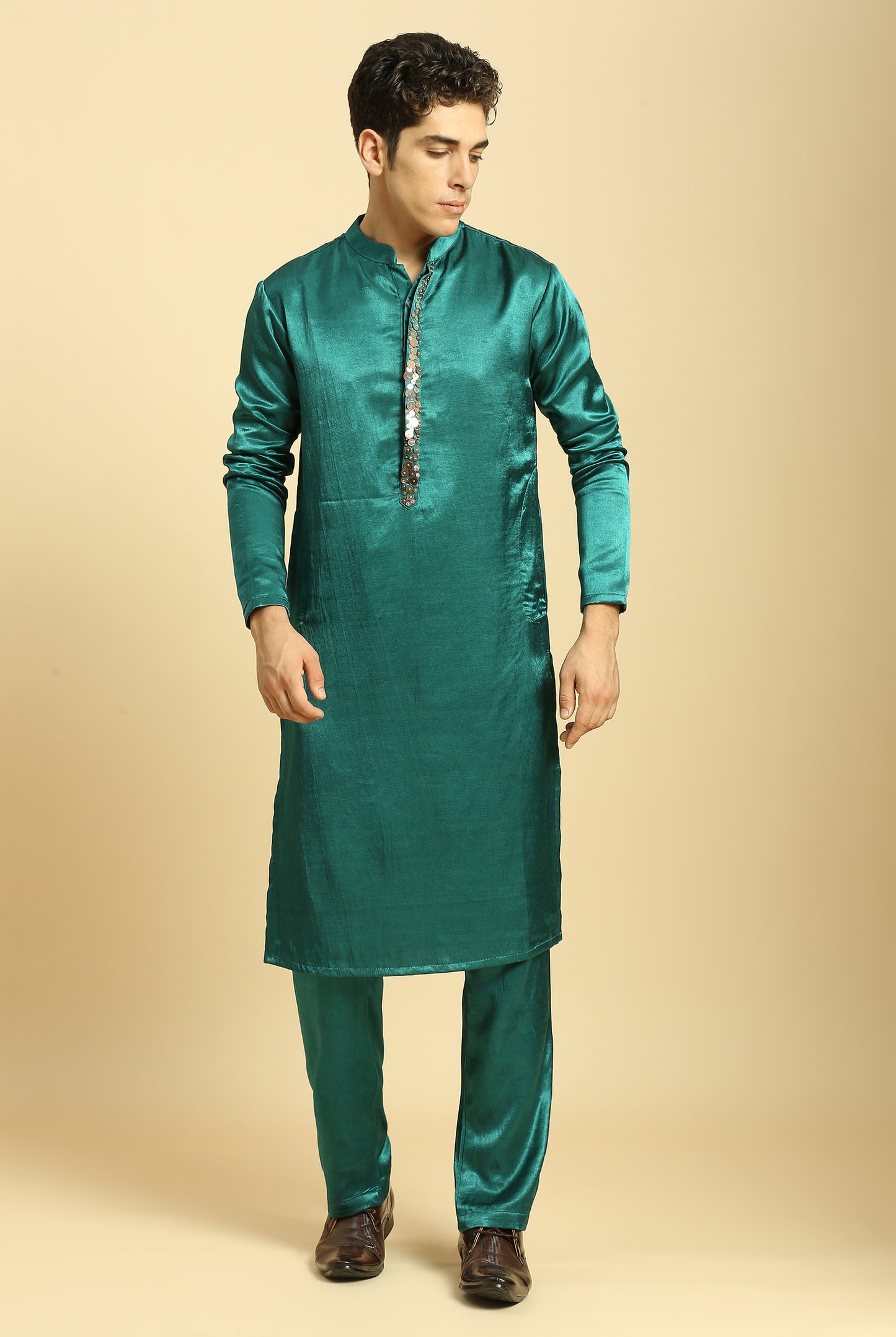 TEAL GREEN KURTA WITH PANT