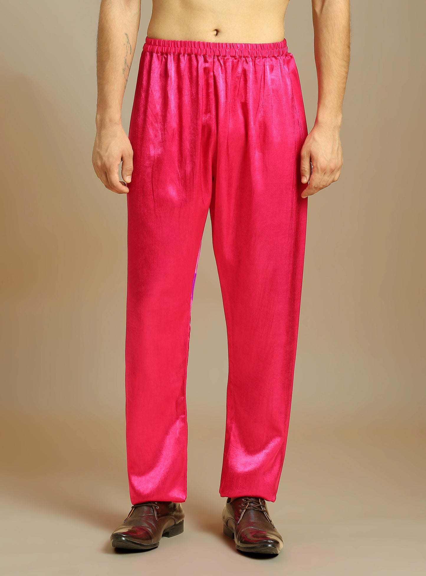 HOT PINK EMBROIDERD KURTA WITH PANT