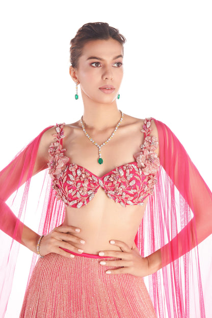 HOT PINK LEHENGA SET