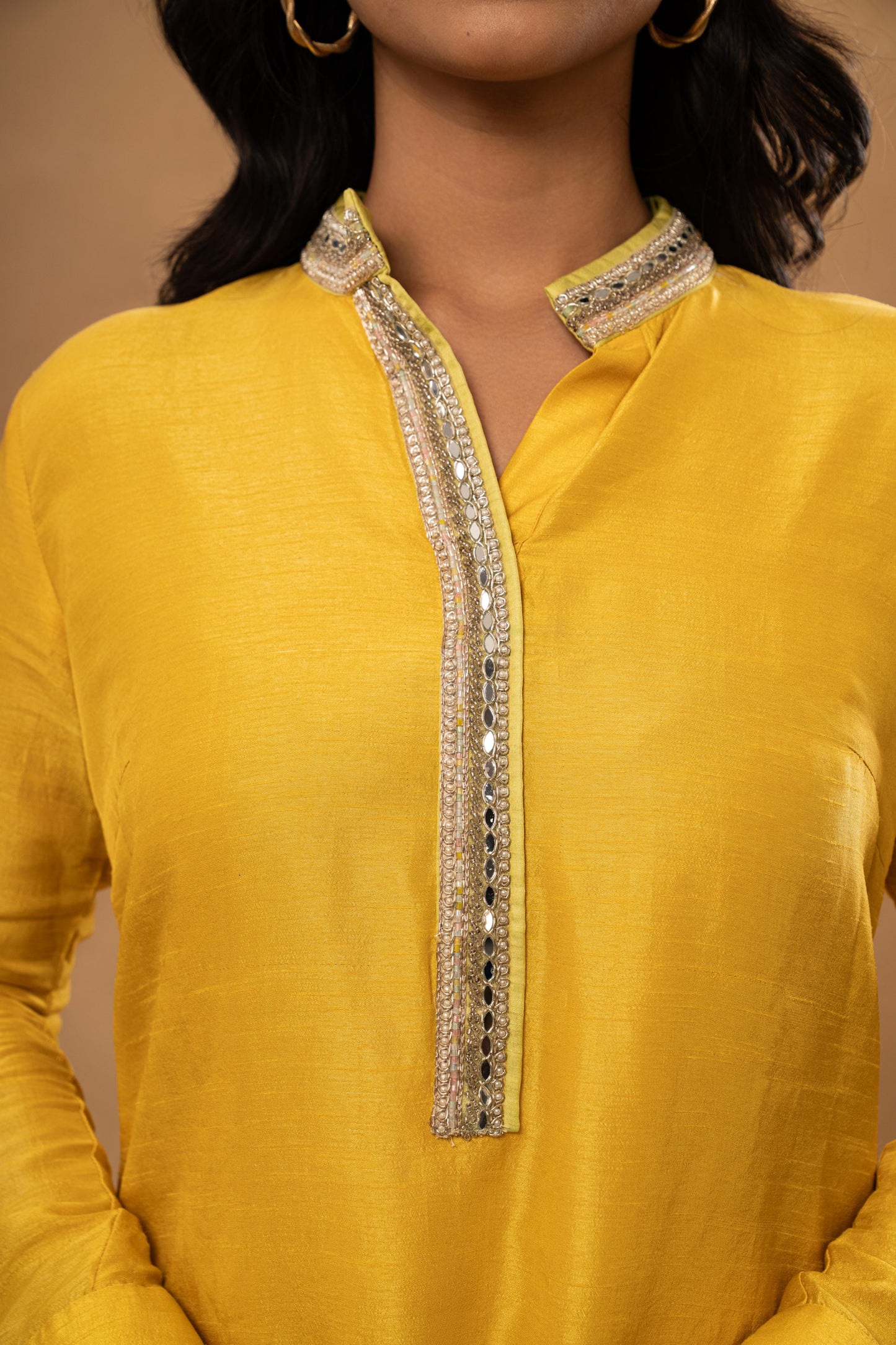 YELLOW SHIRT KURTA PANT SET (SET OF 2)
