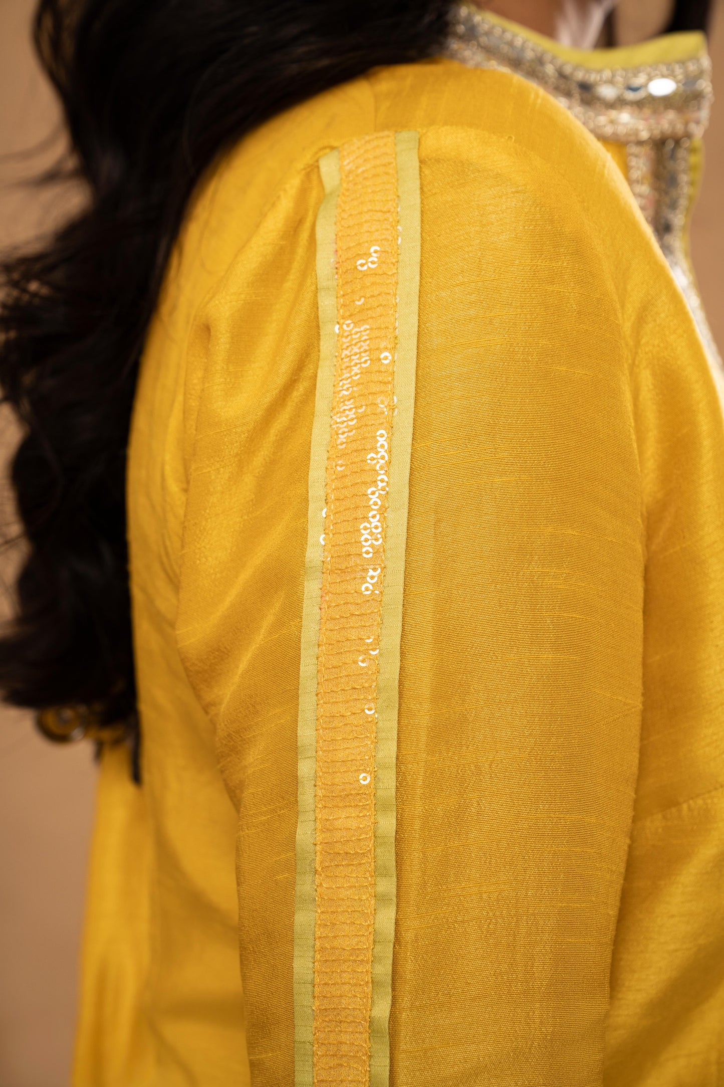 YELLOW SHIRT KURTA PANT SET (SET OF 2)
