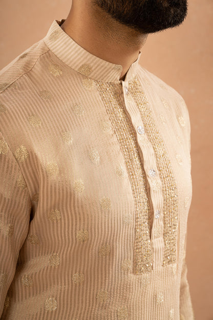 DUST PEACH  KURTA PANT SET (SET OF 2)