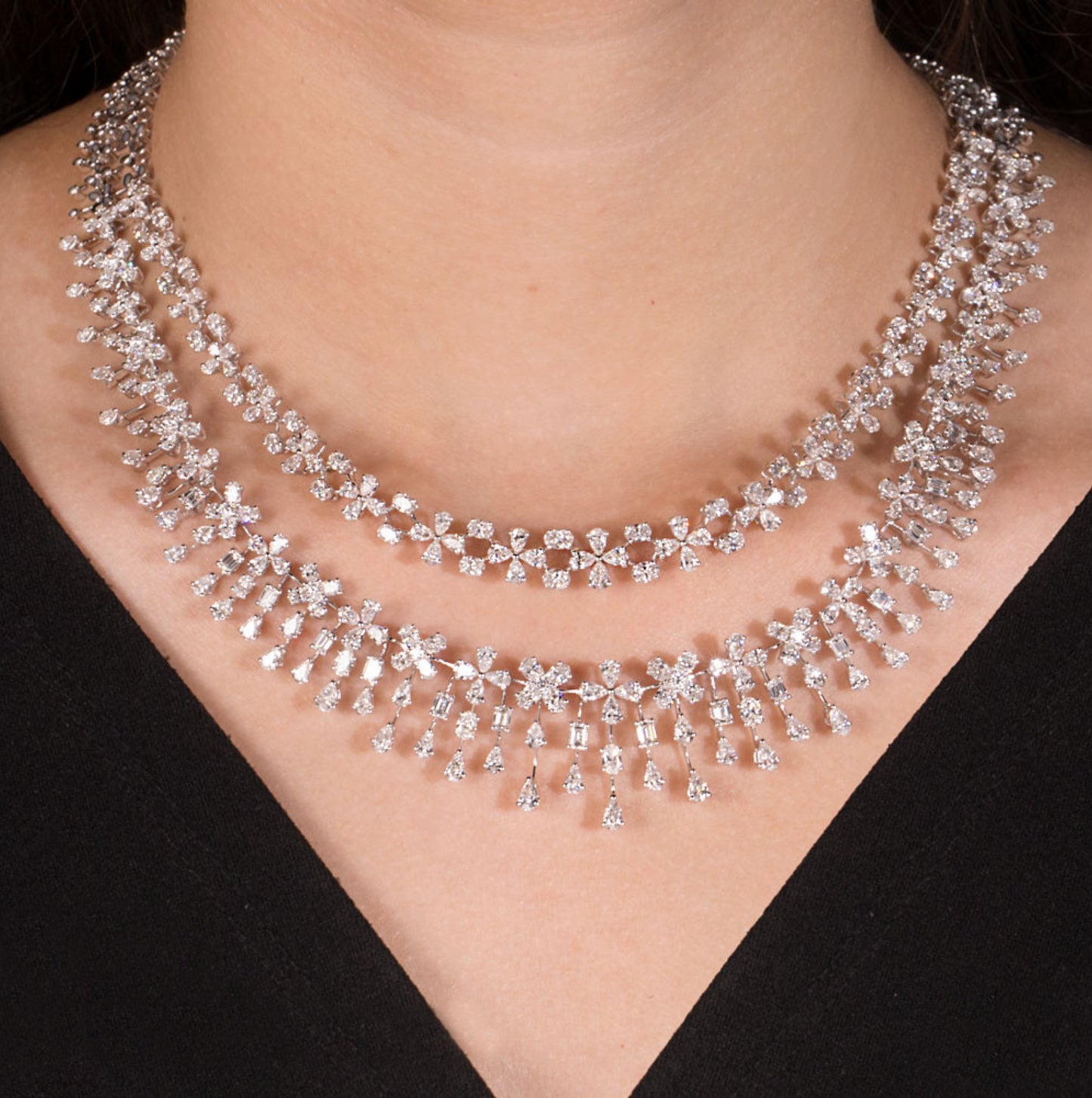 LAYERED DIAMOND NECKLACE