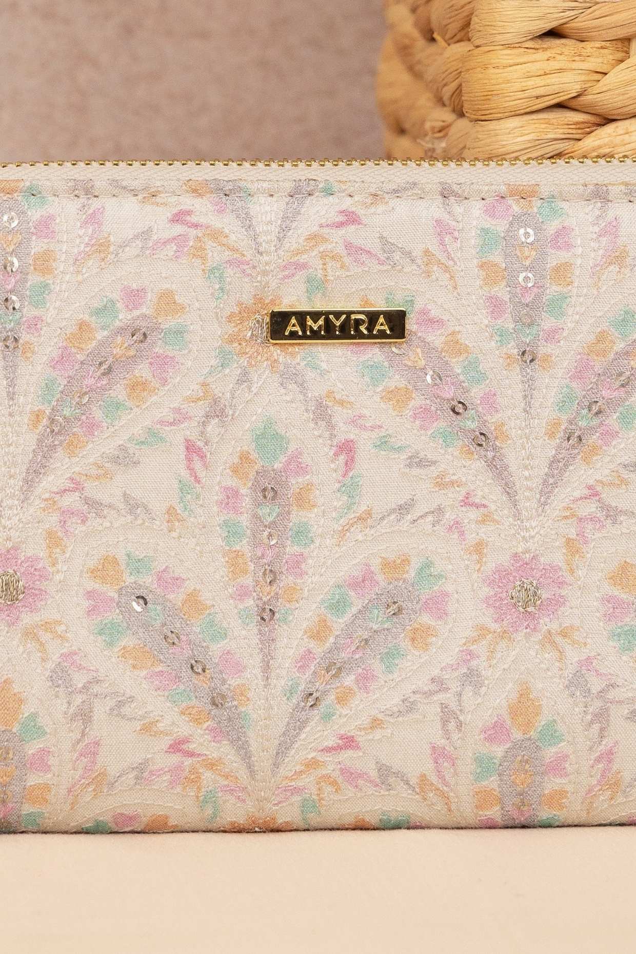 NYRAA EMBROIDERED WALLET